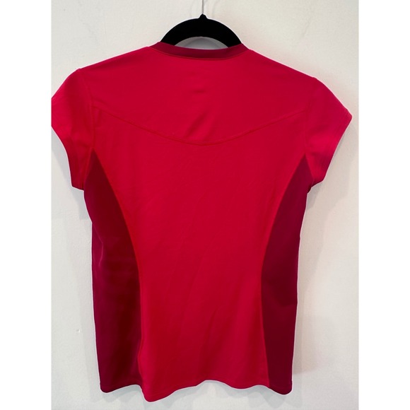 Mountain‎ Hardwear Women's Small Red V-Neck Short Sleeve Activewear T-Shirt - Picture 4 of 4